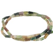 6x3mm Gemstone tube beads - Indian Agate x38cm|raw }}