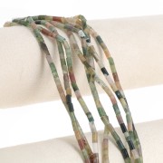 6x3mm Gemstone tube beads - Indian Agate x38cm
