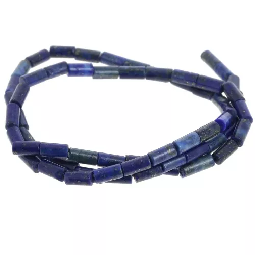 6x3mm Gemstone tube beads - Lapis lazuli x38cm