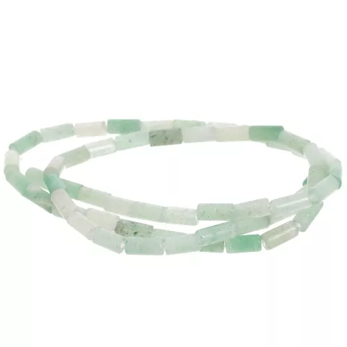 7x3mm Gemstone tube beads - Aventurine x38 cm