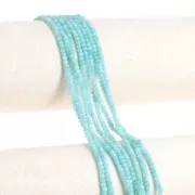 Rondelle beads flattened faceted 3.5x2.5mm gemstone - Amazonite x39cm