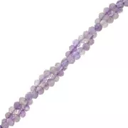 3x2mm gemstone flat round faceted beads - Amethyst x39cm