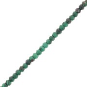 3x2mm gemstone flat round faceted beads - Malachite x39cm