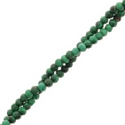 3x2mm gemstone flat round faceted beads - Malachite x39cm