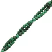 3x2mm gemstone flat round faceted beads - Malachite x39cm