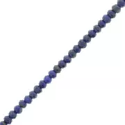 Lapis lazuli - Perles rondelles aplaties facettées 3.5x2.5mm en pierre gemme - Lapis lazuli x39cm Perles rondelles aplaties facettées 3.5x2.5mm en pierre gemme - Lapis lazuli x39cm
