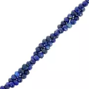 3x2mm gemstone flat round faceted beads - Lapis lazuli x39cm