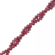 3x2mm gemstone flat round faceted beads - Garnet x39cm