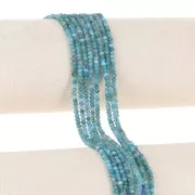 3x2mm gemstone flat round faceted beads - Apatite x39cm