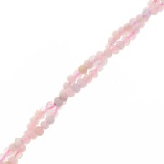 3x2mm gemstone flat round faceted beads - Morganite x39cm