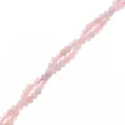 3x2mm gemstone flat round faceted beads - Morganite x39cm