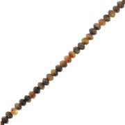 3x2mm gemstone flat round faceted beads - Tiger Eye x39cm|raw }}