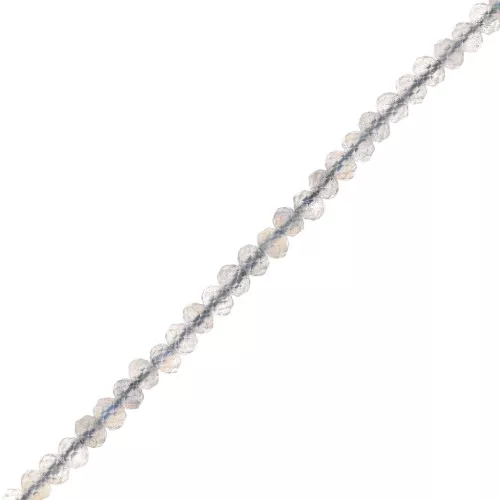 3x2mm gemstone flat round faceted beads - Labradorite x39cm