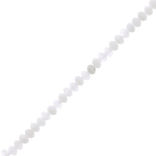 3x2mm gemstone flat round faceted beads - Moonstone x39cm