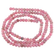 3x2mm gemstone flat round faceted beads - Rhodonite x39cm