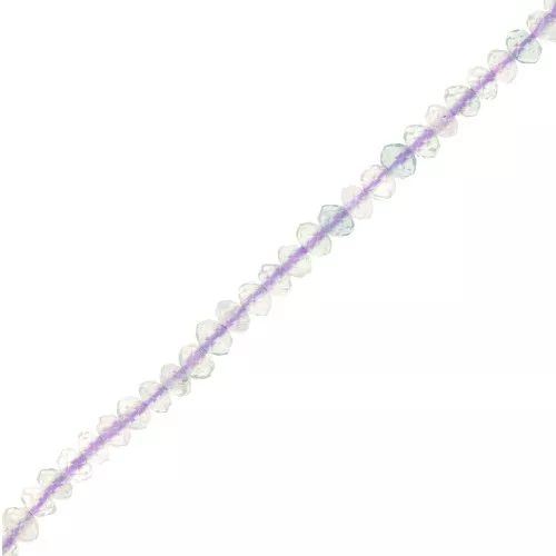 3x2mm gemstone flat round faceted beads - Fluorite x39cm