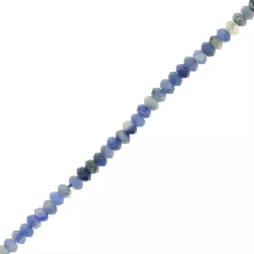 3x2mm gemstone flat round faceted beads - Sodalite x39cm