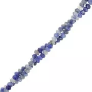 3x2mm gemstone flat round faceted beads - Sodalite x39cm