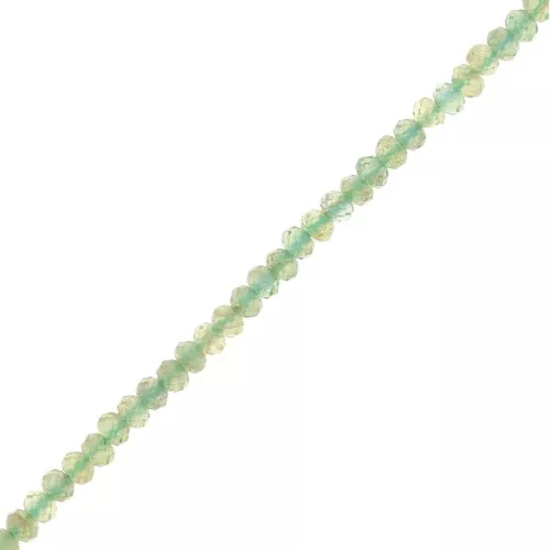 3x2mm gemstone flat round faceted beads - Aventurine x39cm