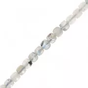 4.5x4.5mm Faceted cube gemstone beads - Labradorite x10