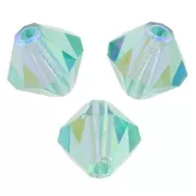 4mm Preciosa Crystal Bicones - MC Bead Rondell - Caribbean Sea AB x30