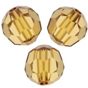 Round beads PureCrystal 5000 6 mm - - Golden Topaz x6