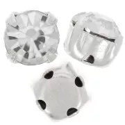 Chatons montés 6mm Crystal  x5