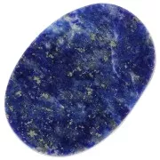 14x10mm Flat oval gemstone cabochon - puck - Lapis lazuli x1
