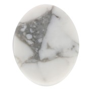10x8mm Flat oval gemstone cabochon - puck - Howlite x1