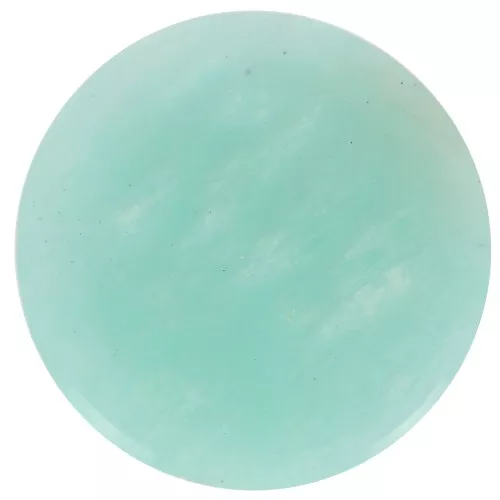 12mm gemstone flat round Cabochon - puck - Amazonite x1