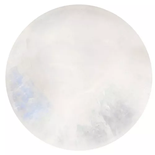 12mm gemstone flat round Cabochon - puck - Moonstone x1