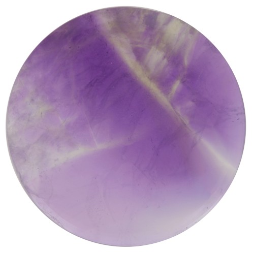 12mm gemstone flat round Cabochon - puck - Amethyst x1