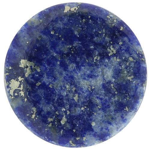 12mm gemstone flat round Cabochon - puck - Lapis lazuli x1