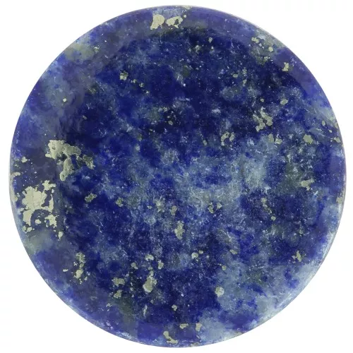 12mm gemstone flat round Cabochon - puck - Lapis lazuli x1