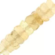 Heishi beads faceted rondelles - gemstone 6x2 mm - Citrine x20