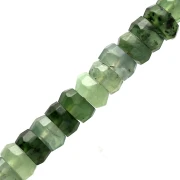 Faceted Heishi Rondelle Beads - Gemstone, 5.5x3 mm - Serpentine x20