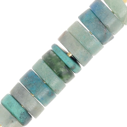 Heishi gemstone beads 5x2 mm - Chrysocolla x20