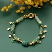 Heishi gemstone beads 5x2 mm - Chrysocolla x20