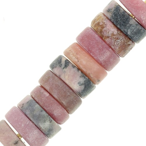 Heishi gemstone beads 6x2 mm - Rhodonite x20