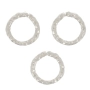 5.5x0.9mm 925 Sterling Silver Diamond effect open jump Ring x10|raw }}