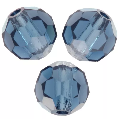 5mm Preciosa Crystal Round Faceted Beads - Montana x15