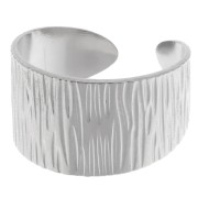 304 stainless steel Wide adjustable striated ring x1