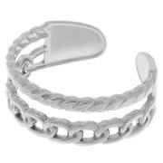 304 stainless steel Wide multi-row adjustable ring - chain effect x1
