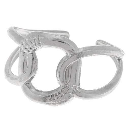 Stainless steel 304 Fancy adjustable ring - large links x1