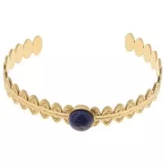 11x160mm Stainless steel 304 Adjustable ethnic bracelet for 10mm cabochon x1