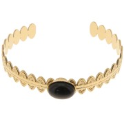 11x160mm Stainless steel 304 Adjustable ethnic bracelet for 14x10mm cabochon x1