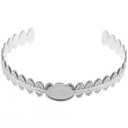 11x160mm Stainless steel 304 Adjustable ethnic bracelet for 14x10mm cabochon x1|raw }}