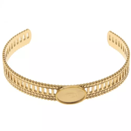12x155mm Stainless steel 304 lace adjustable bracelet for 14x10mm cabochon - G x1