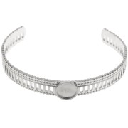 12x155mm Stainless steel 304 lace adjustable bracelet for 10mm cabochon x1|raw }}