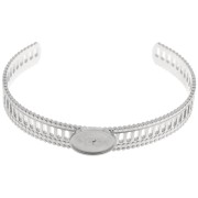 12x155mm Stainless steel 304 lace adjustable bracelet for 14x10mm cabochon x1|raw }}